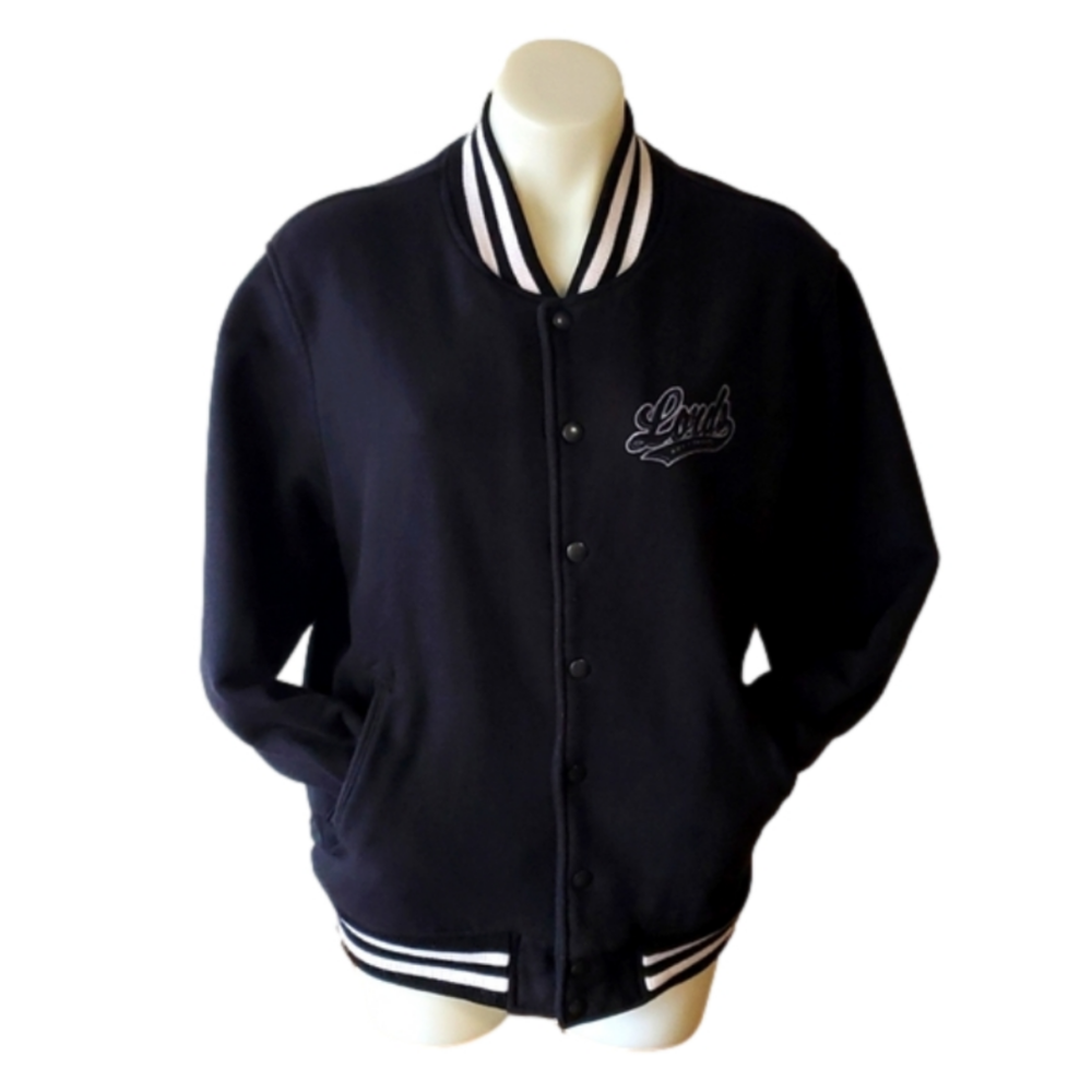 Lords of Gastown Motorcycle Company Black Wool Bomber Club Varsity Jacket